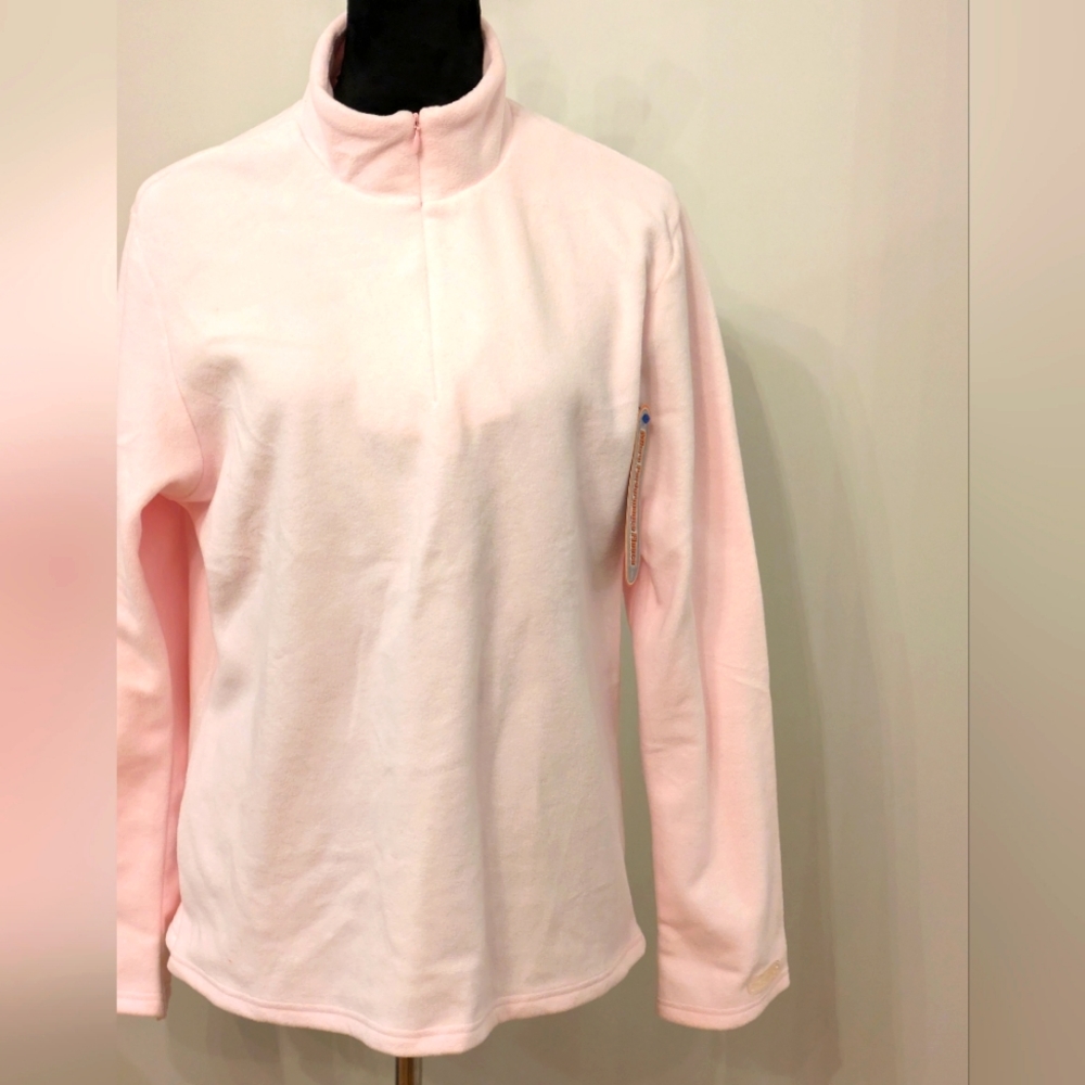 Women's Classic Fit Long Sleeve Quarter Zip Polyester Pullover XL